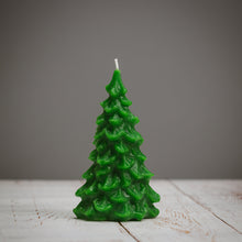 Load image into Gallery viewer, Christmas Tree Pure Beeswax Candles - green, yellow - sold out!
